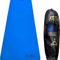 STAG Global Yoga Mantra Plain Mat 6mm with Bag | Dual-Sided Texture, Anti-Slip, Eco-Friendly, Washable | Yoga Mat for Men & Women (YOGA MANTRA PLAIN BLUE)-image-60