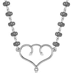 18k (750) White Gold and Diamond Necklace for Women-image-63