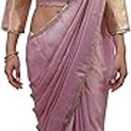 Saree Mahal Women's Fandy Work Saree With Readymade Blouse with Free Size-picture-56