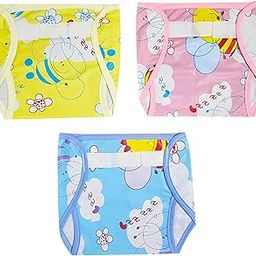 Hooper Baby & Toddler Diaper Covers for 0-3 Years | Reusable, Waterproof & Adjustable Nappy Cover | Ultra Soft, Thin & Breathable Wrap for Sensitive Skin | Unisex Washable Diapers (Design 2, M, 3, count)-14