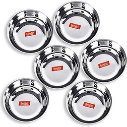 Sumeet Stainless Steel Solid Bowl - 0.350 liter, Set Of 6, Silver-28