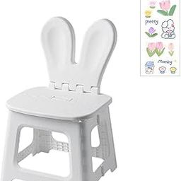ARTISOUL® Foldable Step Stool Bunny Ears Shape Footstool for Bathroom Playing Playroom Large | Furniture | Benches & Stools-image-0