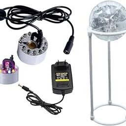 FLOJOY Asian Pumps & Machineries Atomizer Air Humidifier Water Fountain Pond 12 Led Ultrasonic Powerful Mist Maker Fogger With Fogging Effect 500 Ml/H Output + Crystal Ball & Stand-10