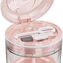 Enakshi Denture Case Retainer Case Orthodontic Denture Cup for Dentures Traveling Pink |Health & Beauty | Oral Care | Denture Care-14
