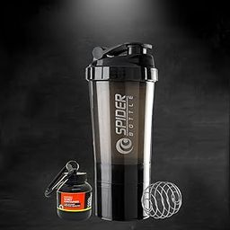 COOL INDIANS Protein Gym Shaker Bottle with Wheyloader/Funnel|for Gym Workout Protein Gym Shaker Bottle, Cyclone Shaker, Gym Shaker Bottle, BPA-Free Material Shaker Bottle 500ml (Black)-image-29