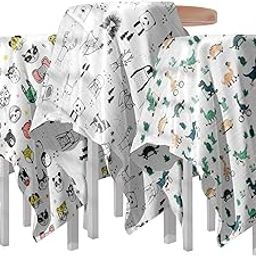 BEMBIKA Muslin Baby Burp Cloths 60 X 60cm Receiving Blanket for Newborn Ultra Soft and Absorbent Unisex Spit Up Rags for Babies (60 * 60 - Set of 3)-image-53