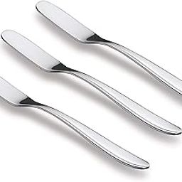 TIARA - 3pc Set Stainless Steel Butter Knife and Jam Spreader for Kitchen-23