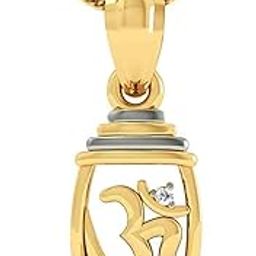 925 Sterling Silver Gold Plated Om Temple pendant for Men & Women With Cable Chain | Pure Silver Religious Locket for Good Health & Wealth-14