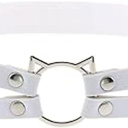 The Style Sutra Fashion Punk Gothic Cat Leather Elastic Garter Belt Leg Thigh Ring White| Womens Clothing |1 Piece Women Leg Garter Belt-image-59