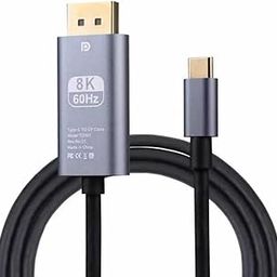 USB C to DisplayPort 1.4 Cable 6ft (2K 240Hz, 4K 144Hz, 8K 60Hz), Thunderbolt 3/4 to DP Cord Compatible with MacBook Pro, Mac Mini, XPS, iPad, iPhone 15-5