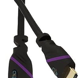 C & E Gold-Plated SOFT-PVC High-Speed HDMI Cable with ARC (6 Feet) Supports Ethernet 1.4V, 3D, 4K video,1080P, (Black/PURPLE)-24