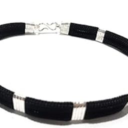 Black Thread Silver Anklet Single Nazariya Payal Pure Silver 925-image-49