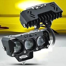 BIKEBLOOM Universal Motorcycle Fog Lights, 80W 8000LM Dual Color White Amber Driving Auxiliary Pod Light,2 pcs 6 Inch LED Light Bar for Motorbike SUV ATV Truck Boat Tractor-image-17