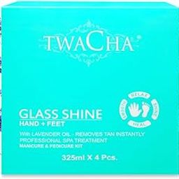Twacha Glass Shine Pedicure-Manicure Hand & Foot Care Kit with Lavender Oil|Removes Tan Instantly|Professional Spa Like Treatment at Home| Ideal for both Men & Women (4 Boxes of 325 ML Each)-image-10