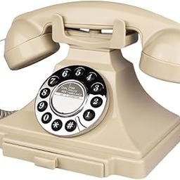 Retro Design Corded Telephone Convenient Home Decor for Hotel Office Bedroom White-picture-27