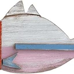 CALANDIS™ Wall Sculpture Craft Vintage Creative Fish Wall Art for Office Boat Bathroom 37 cmx21 cm | Other Home & Garden-image-78