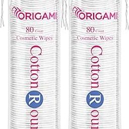 Origami Cotton Pads for Face Makeup Removal | Pre Makeup Cleansing | 80 Soft Round Pads - Pack of 2 (160 Pads)-9