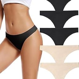 Thong women's seamless, seamless briefs, multi-pack, women's seamless underwear, sports microfibre, no seam, invisible underpants, breathable, invisible women's thong underwear, pack of 5-image-25