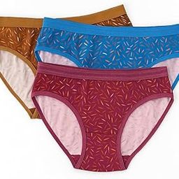 Women's Cotton Hipster Panties, Sprinkle Pattern, Pack of 3, Brown Blue Burgundy-image-98