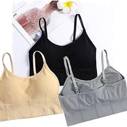 Women's Sports Bra Full Coverage Cotton Crop Top Lightly Padded Camisole,Fancy Fashionable Lifestyle,T-Shirt Comfy Bra for Yoga,646-image-24
