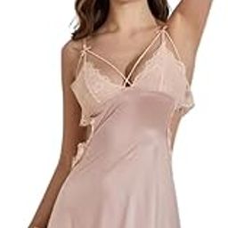 Women Lingerie Set, 2 Pcs Baby Doll Halter Strap Sleepwear Nightgown-image-23