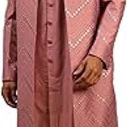 Mirror Work Front Open Sherwani Set with Pant Style Pyjama for Men – Elegant Ethnic Wear for Weddings & Festivals-image-20