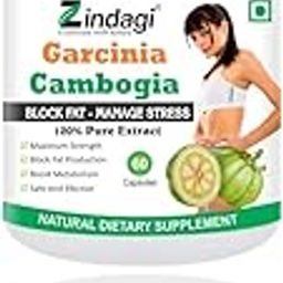Zindagi Garcinia Cambogia Extract Capsules - Weight Management Supplement - 100% Pure Natural, Herbal - Fat Blocking (60 Capsules)-image-42