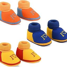 Soft Comfortable and Skin Friendly Slip-On Cotton Casual Winter Booties for 0-9 Months Baby Boy & Baby Girl Combo Set Pack of 3-image-72