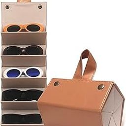 Sunglasses Organizer with Slots, Travel Glasses Case Storage Portable Sunglasses Storage Case Bag Foldable Eyeglasses Holder Box, Eyewear Display Containers for Men & Women-image-20
