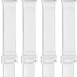 Bra Strap Pack, Clear, Adjustable, Non-Slip, Set of 2-37