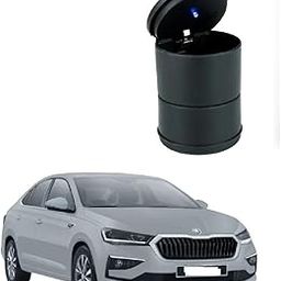 Best Black Color Car Dustbin/Ashtray (Pack of 1) Compatible with For Skoda Slavia-picture-0