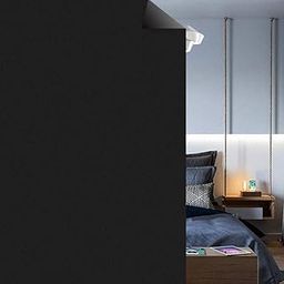 SUNBIRD Privacy Blackout Window Film, No-Glue Static PVC Window Films Glass Sticker Heat Control Anti UV Protective Cover Over 90% Shading for Home (20 X 40 Inch)-image-28