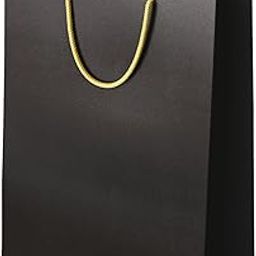 Black Paper Gift Bags - Solid Plain Paper Bags - Pack of 10-23x30x9 cm Size - Return Gift, Birthday, Diwali-image-50