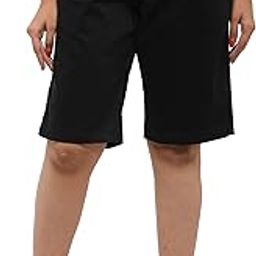Womens Cotton Black & White Striped Funky 3/4th Shorts-picture-28