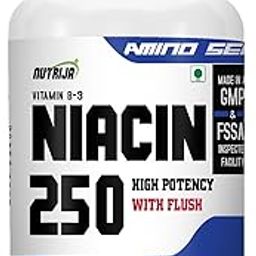NutriJa Niacin 250 Vitamin B3 (Nicotinic Acid) with Flush | for Vascularity & Increase Cellular Energy- 60 Capsules-image-10