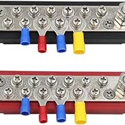 SAZ DEKOR 1 Pair Buss Bar 12 Terminal Power Distribution Block with Terminal-18