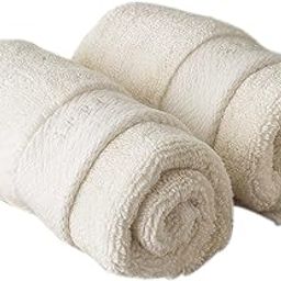 SPREAD SPAIN Resort Luxury Hotel & Spa Quality, 720 GSM Luxurious Cotton, 13x13 Inches 2 Piece Face Towel Set for Maximum Softness & Absorbency, Ultra-Durable - Ivory-image-81