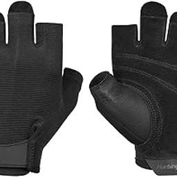 Harbinger 222259 Training Gloves, Muscle Training, Fitness Power Gloves, Black L (Wrist Circumference: 8.0 - 8.5 inches (20.3 - 21.6 cm)-image-63