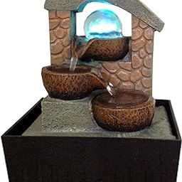 eCraftIndia Premium Decorative Polystone Water Fountain (24 cm x 16 cm x 16 cm, Brown)-image-48