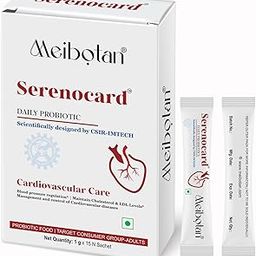 Meibotan Serenocard First 35 Billion Probiotics Blend formulation Scientifically designed by CSIR-IMTECH | Control Cardiovascular diseases 1gm X 15 Sachet Blueberry Flavour (Men & Women)-image-70