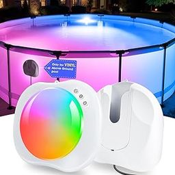 DeeprBetter - Pool Lights for Above Ground Pools, Magnetic Underwater Pool Wall Lights, Color Changing Light, Wireless Power, Waterproof Submersible LED Light for-image-23