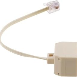 Lyla RJ11 Jack 2 Way Outlet Telephone Modular Line Splitter Plug Adapter 6P4C-10