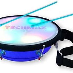 Lighting Dholak Tasha - Sensor Based - Rechargeable (Blue - Single Side - 9INCH)-image-59