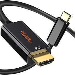 CableCreation USB C to HDMI Cable 4K, 6FT HDMI Cord Male to Male, Thunderbolt 3/4 Compatible for Home Office, 4K High Speed for iPhone 15 Plus/15 Pro Max, MacBook Pro/Air/M1,iPad Pro, Black-62