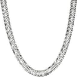Silver-Toned Thick Herringbone Snake Chain for Men Long Adjustable Boys Chains for Neck | Stainless Steel Chain for Men | Statement Men Accessories for Fashion-image-52