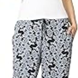 Women Lounge Pyjamas - 100% Modal - Allover Print, Functional Pocket, Ultra Soft, Drawstring Waist_55306_Paisley Art_L-8