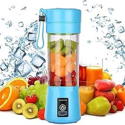RADHEHUL Portable Blender, Personal Size Electric 6 blades USB Juicer Cup, Fruit, Vegetables, Smoothie Mixing Machine Magnetic Secure Switch (muilticolour)-13