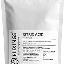 Elixings Citric Acid Anhydrous for Preserving, Cleaning and Flavouring, 300g-image-10