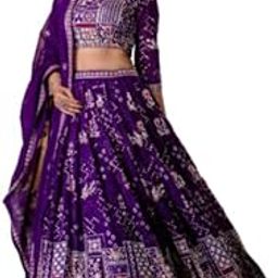 Women's Traditional Multicolor Embroidered Lehenga Choli Set with Dupatta | Sequins & Zari Festivals & Special Occasions | Bridal &Indian Ethnic Outfit-image-35