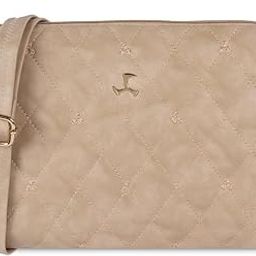 Women's Faux Leather Quilted Sling Bag with Adjustable Strap-image-1